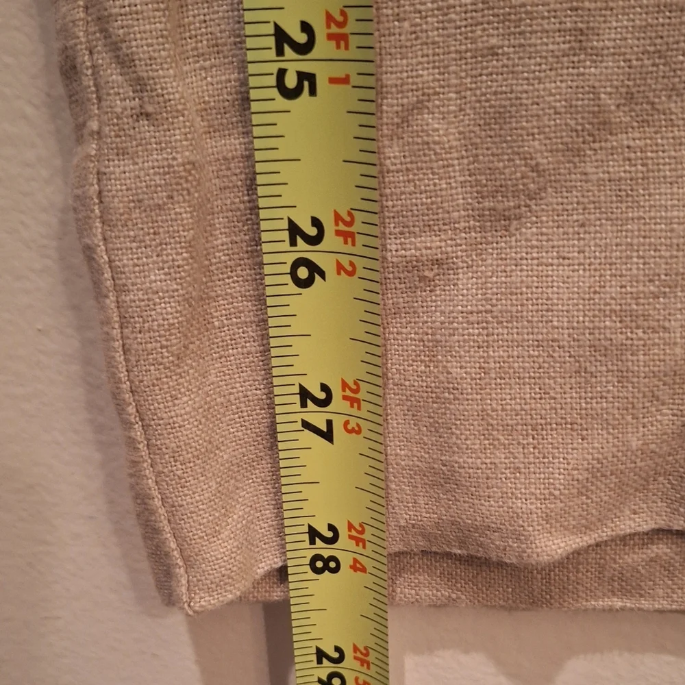 Island Importer Linen Pants, Beige Ivory Cabana‎ Wear 36x28(tag 34) 100% Linen